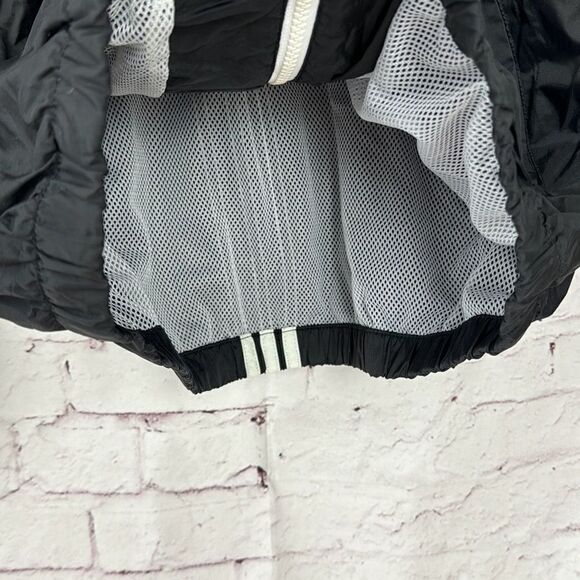 Adidas Jacket Mens Large L Windbreaker Track Vintage Full Zip Mesh Lined Black - Picture 6 of 11